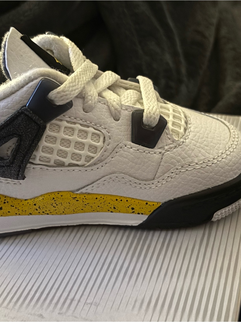 Kids White and Yellow Jordan Sneakers brand new w/ receipt